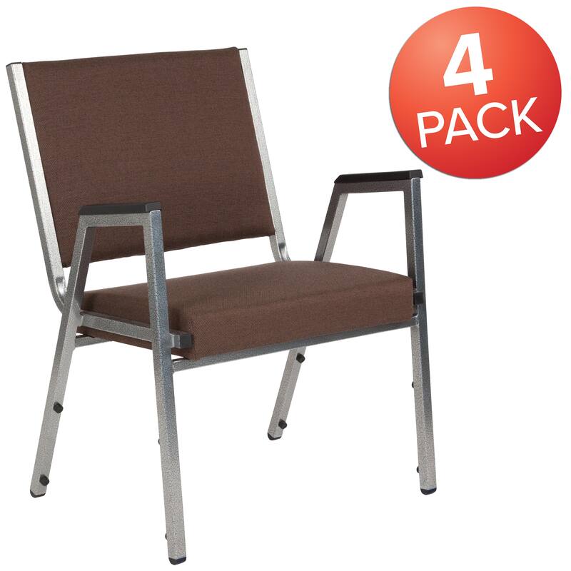 4 PK 1500 lb. Rated Antimicrobial Bariatric Reception Arm Chair