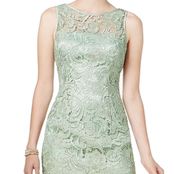 adrianna papell lace overlay sheath dress