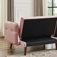 preview thumbnail 29 of 39, Modern Futon Sofa Bed, Convertible Sleeper Sofa with Tapered Wood Legs, 78.35" W, Small Split Back Sofa for Living Room