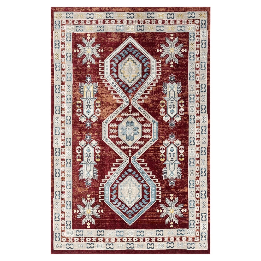 Everwash Treasure Saul Southwest Geometric Machine Washable Area Rug
