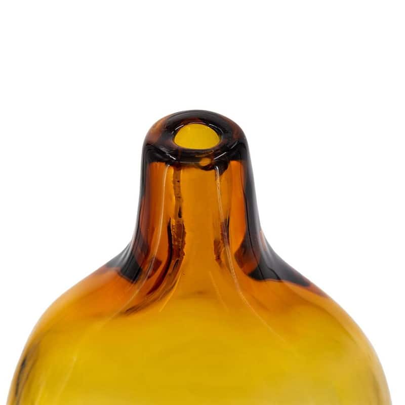12" Amber Bud Glass Decorative Bottle - 5.50