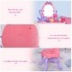 preview thumbnail 14 of 16, Qaba Kids Vanity Makeup Table Set with Chair, Pretend Play Toy for 3 Year Old Girls and Above