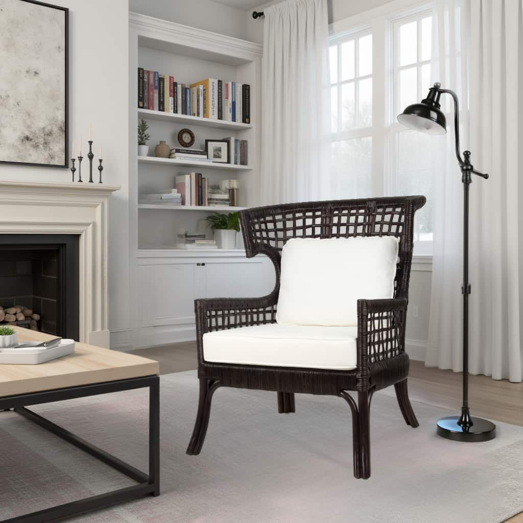 NPD Furniture Zelma Rattan Wingback Armchair