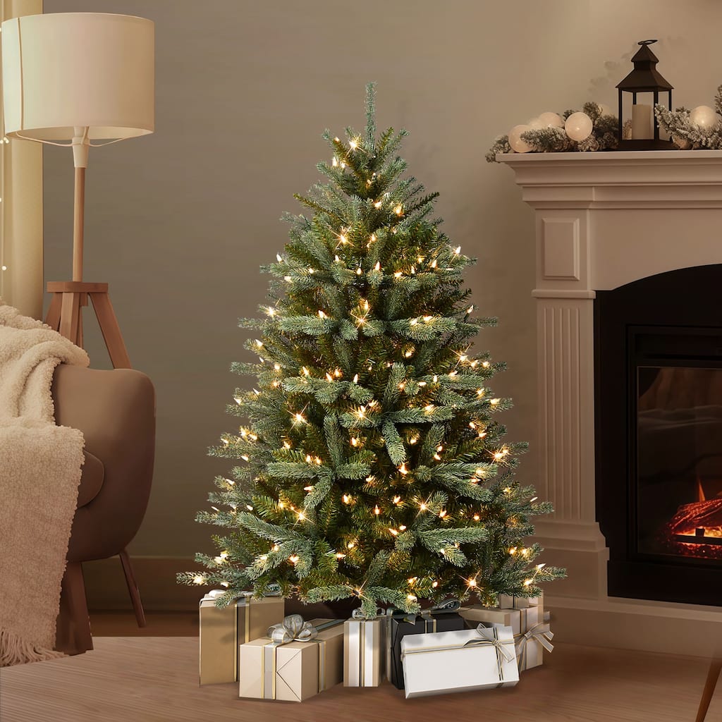 Puleo International 4.5' Pre-Lit Glacier Fir Artificial Tree - N/A