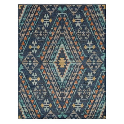 Mohawk Home Fleming Southwestern Striped Medallion Area Rug