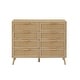 preview thumbnail 7 of 5, 8 Double Dresser with Rattan Drawers, Wood Chest of Drawers for Kids Room