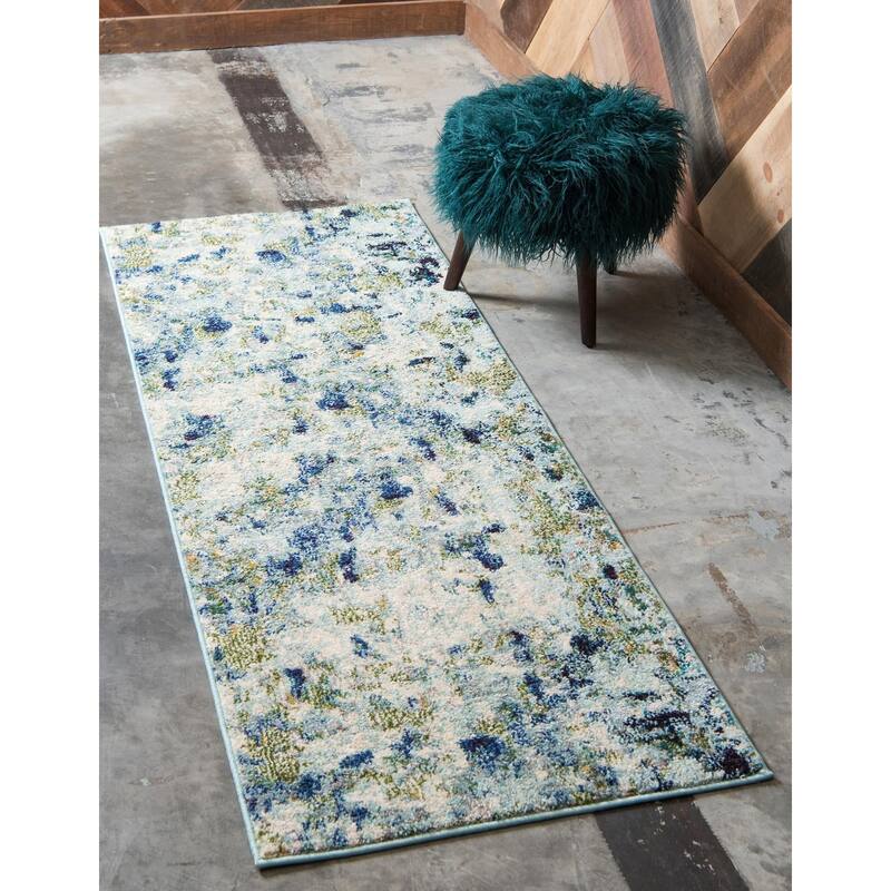 Contemporary Visby Collection Area Rug - Light Blue - 2'2"x6'