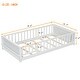 preview thumbnail 8 of 18, Sturdy Structure Twin size Floor Platform Bed with Built-in Book Storage Rack,Door,Kids and Baby