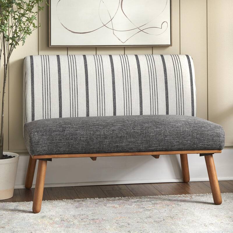 Lifestorey Gather Solid Wood Upholstered Loveseat