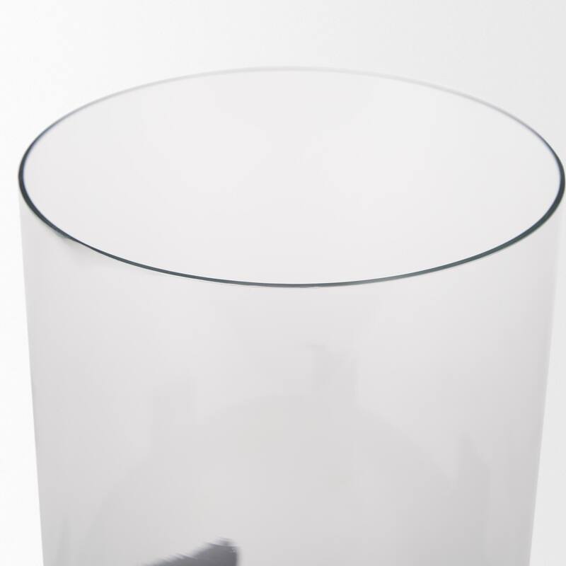 Price Small Matte Black Metal w/ Glass Hurricane Candle Holder - 8.0L x 8.0W x 11.5H