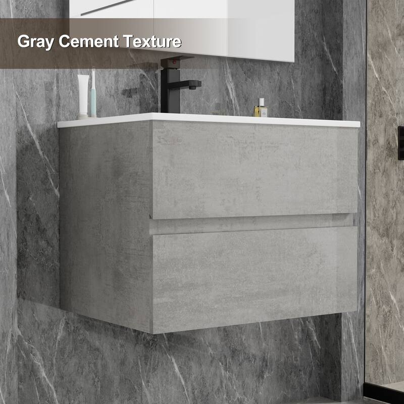 Wall Mounted Bathroom Vanity Sink Combo Cabinet Vanity Set