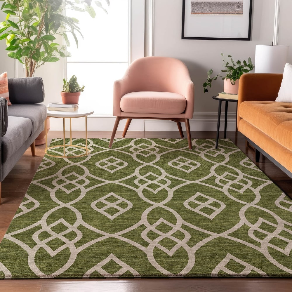 Premium Washable Super Soft Transitional Scroll Mayfield Rug