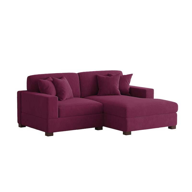 Oversized Modular Sectional Sofa Set with Pillows for Living Room
