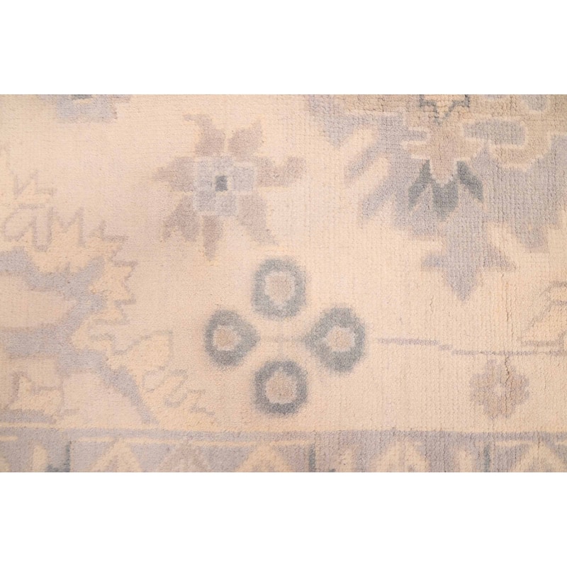 ECARPETGALLERY Hand-knotted Royal Oushak Ivory Wool Rug - 10'2 x 13'9