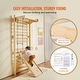 preview thumbnail 11 of 10, Multi-Color Pine Wood 15 Level Climbing Ladder Wall Gym for Kids and 5-in-1 Set - 31.5” L x 22.83” W x 84.65” H