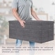 preview thumbnail 42 of 48, 15" Tall Foldable Storage Ottoman Lift-Top Lid & Carry Handle Multi Functional Footrest Shoe Bench Coffee Table for Living Room