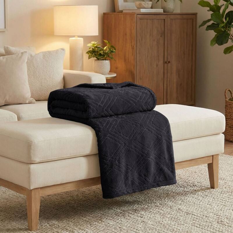 Superior Alaska Quilted Diamond Plush Fleece Blanket For Couch or Bed