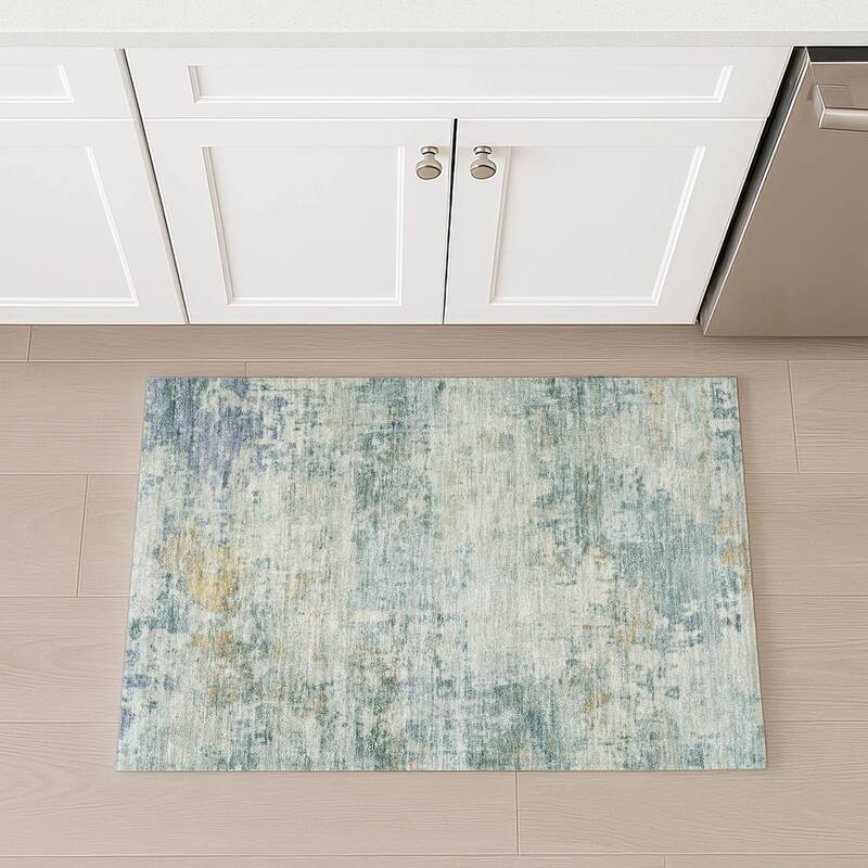 Machine Washable Indoor/ Outdoor Modern Casual Chantille Rug