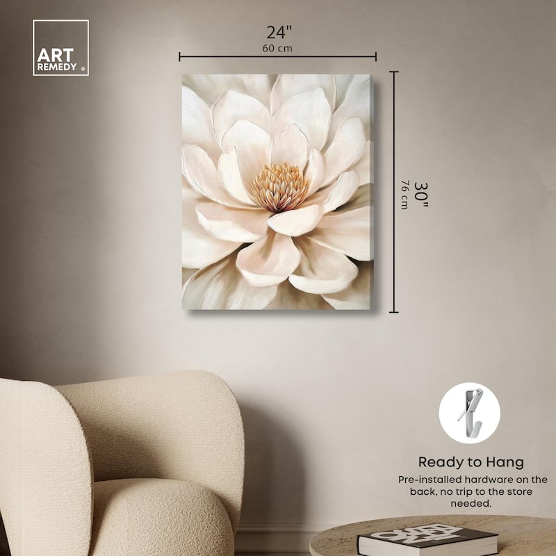Golden Heart Canvas by Art Remedy, Gallery Wrapped