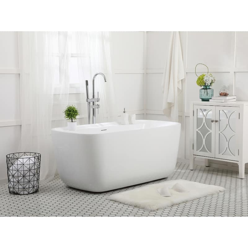 Chad Soaking Bathtub in Glossy White