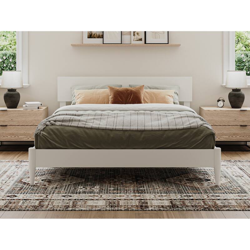 Aria Solid Wood Modern Low Profile Platform Bed