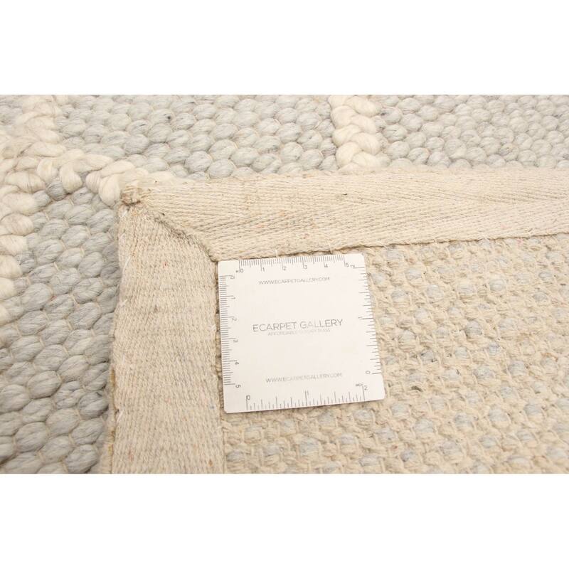 ECARPETGALLERY Braid weave Sienna Grey Wool Rug - 5'11 x 6'1