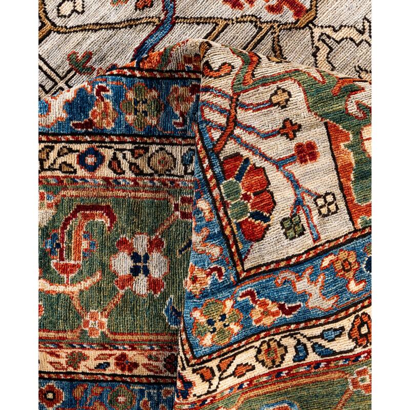 Serapi One-of-a-Kind Hand-Knotted Area Rug - Gray - 8' 1" x 9' 11"