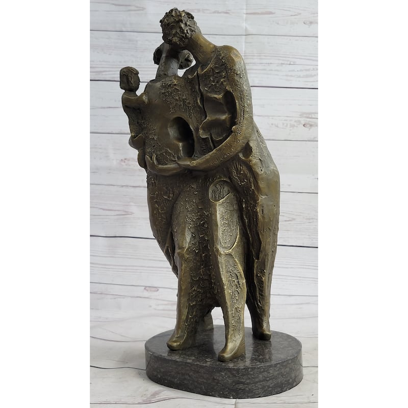 Salvador Dali Abstract Couple With Baby Modern Art Bronze Sculpture Statue Decor
