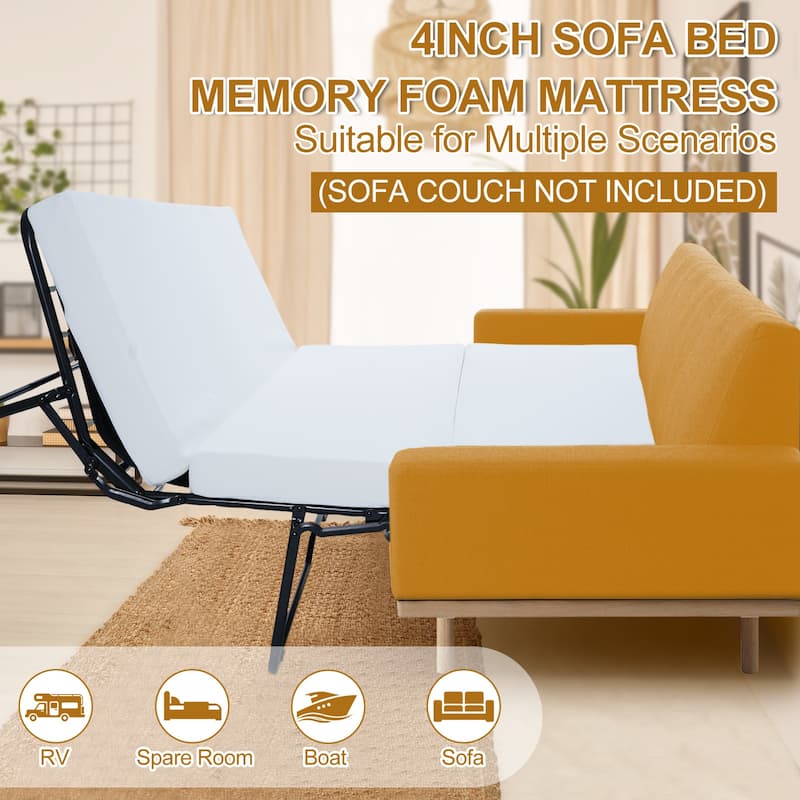 Foldable Pull Out Sofa Bed Replacement Mattress, Sofa Not Included