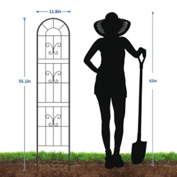 4-Pack 55 in H Metal Trellis for Climbing Plants Outdoor Garden Trellis ...