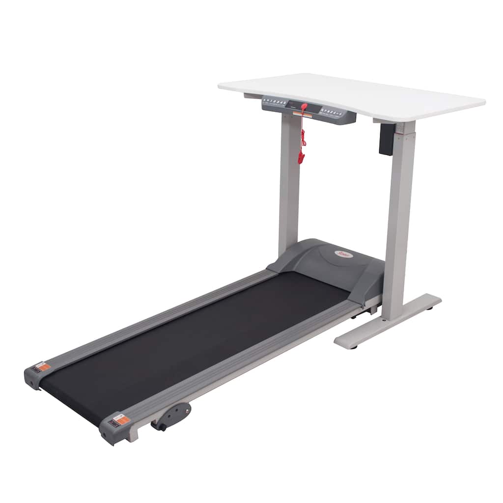 Sunny Health & Fitness Treadmill with Detachable Automated Desk - 65.9L x 39.4W x 53.3H