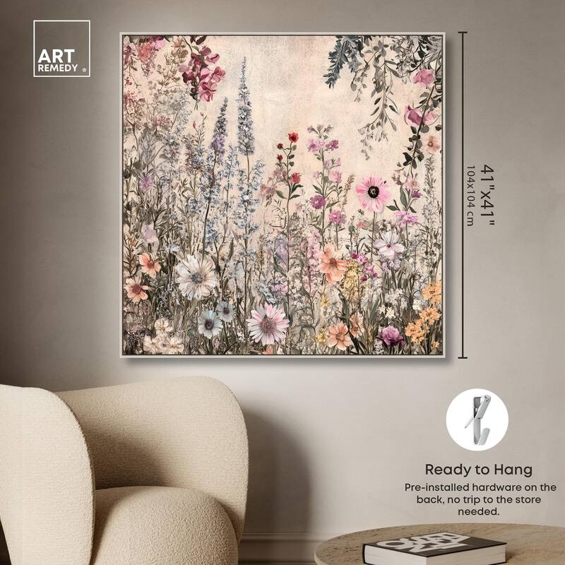 Chiffon Cosmos Canvas by Art Remedy