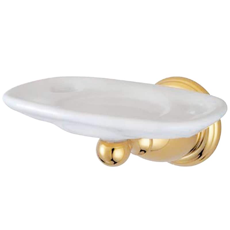 Heritage Toothbrush and Tumbler Holder - Polished Brass