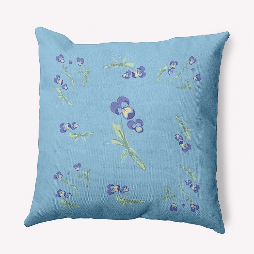 Violets Scattered Decorative Throw Pillow