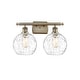 preview thumbnail 1 of 28, Innovations Lighting Athens Water Glass 2 Light 18" Bath Vanity Light Antique Brass