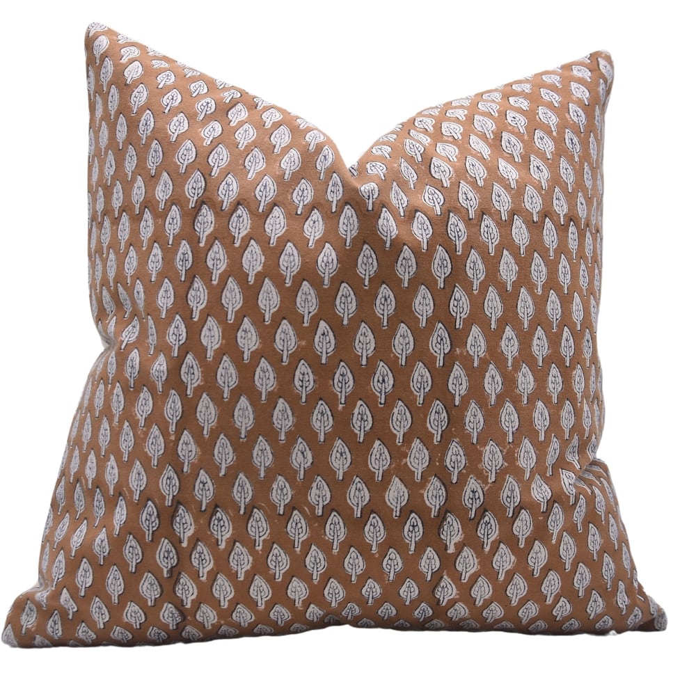 Fabdivine Cotton Farmhouse Hand Block print pillow cover
