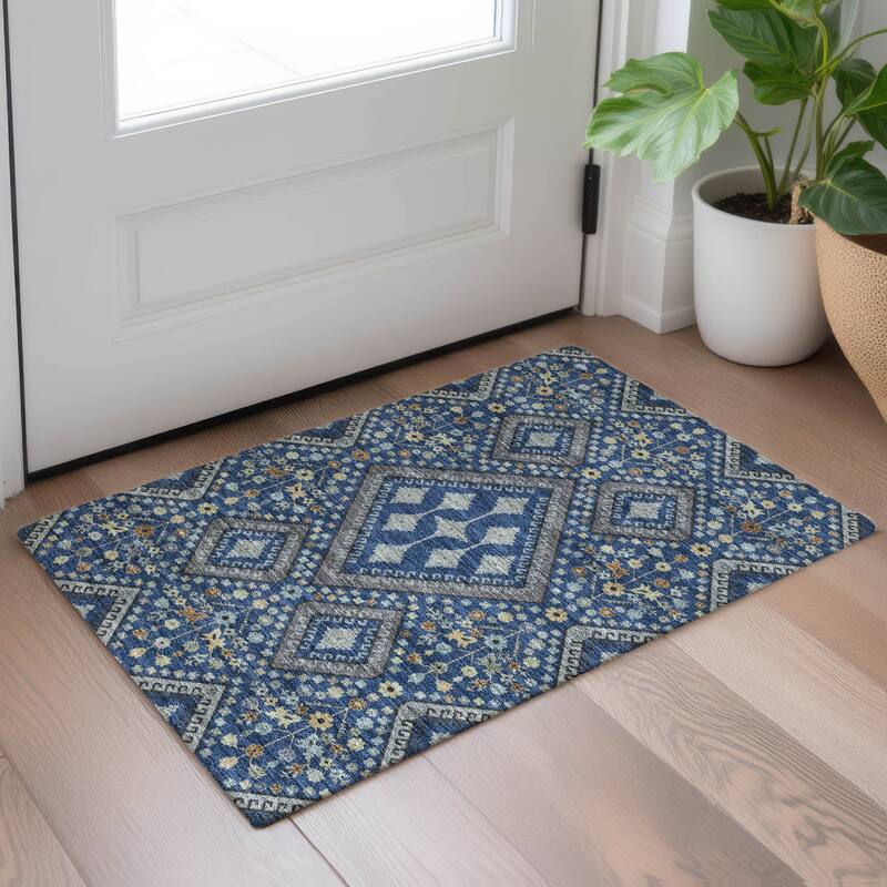 Machine Washable Indoor/ Outdoor Boho Milli Chantille Rug
