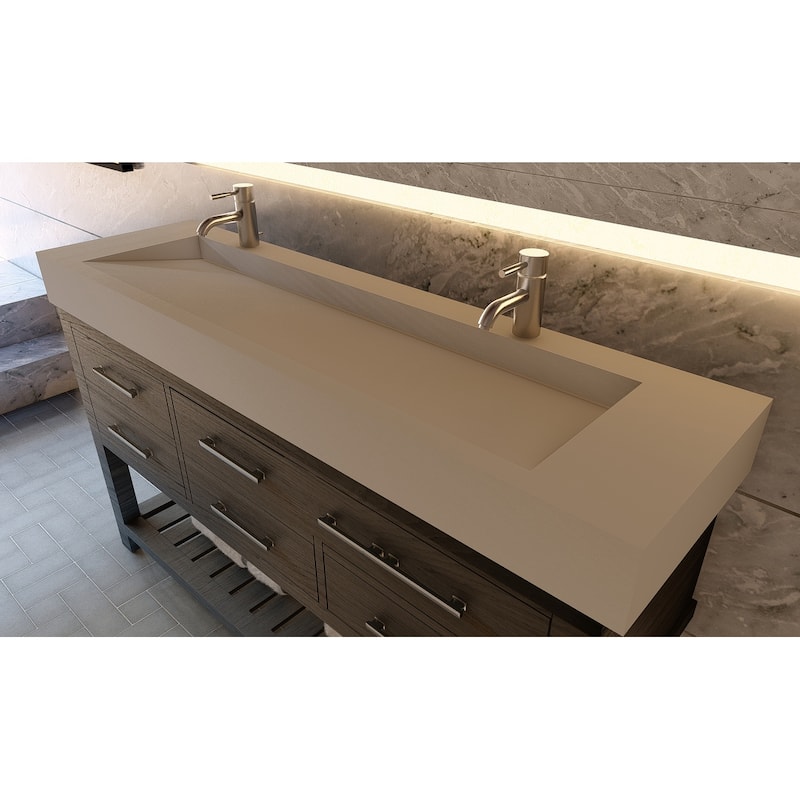 Audrey 36" - 72" Solid Surface Bathroom Vanity Top