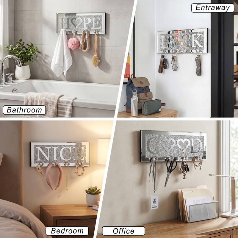 Mirrored Key Holder for Wall Decorative
