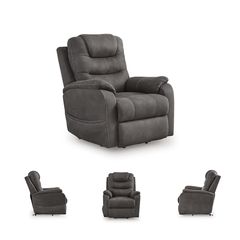 Signature Design by Ashley Snowfield Dark Gray Power Lift Recliner