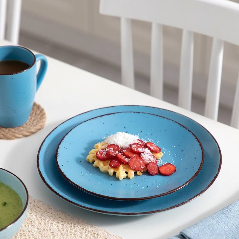 vancasso Moda 16Piece Matte Speckled Dinnerware Set, Service for 4