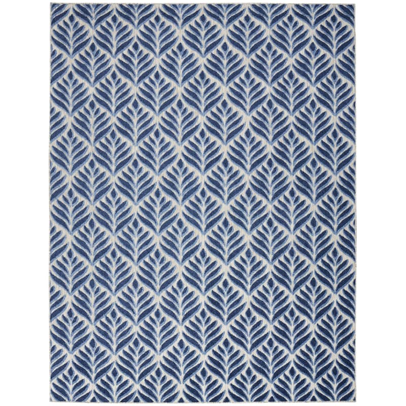 Nourison Aloha Indoor/Outdoor Nature Area Rug - 7'10"x10'6" - Blue