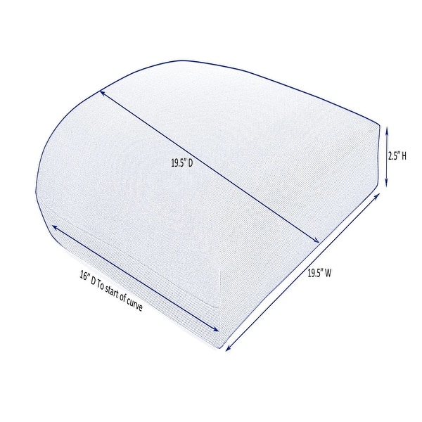 dimension image slide 2 of 9, Casual Cushion Stripe Sunbrella® Fabric 1-Piece Outdoor Wicker Seat Pad, 19.5"W x 19.5"L - 19.5"W x 19.5"L