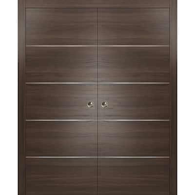 Double Pocket Sliding Brown Doors Strips / Planum 0020 Chocolate Ash