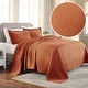preview thumbnail 30 of 98, Superior Basketweave Cotton Decorative Bedspread Set Mandarin - Full