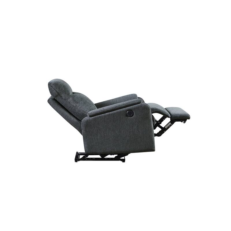 Fabric Power Recliner, Sofa Home Theater Seating with USB Charging