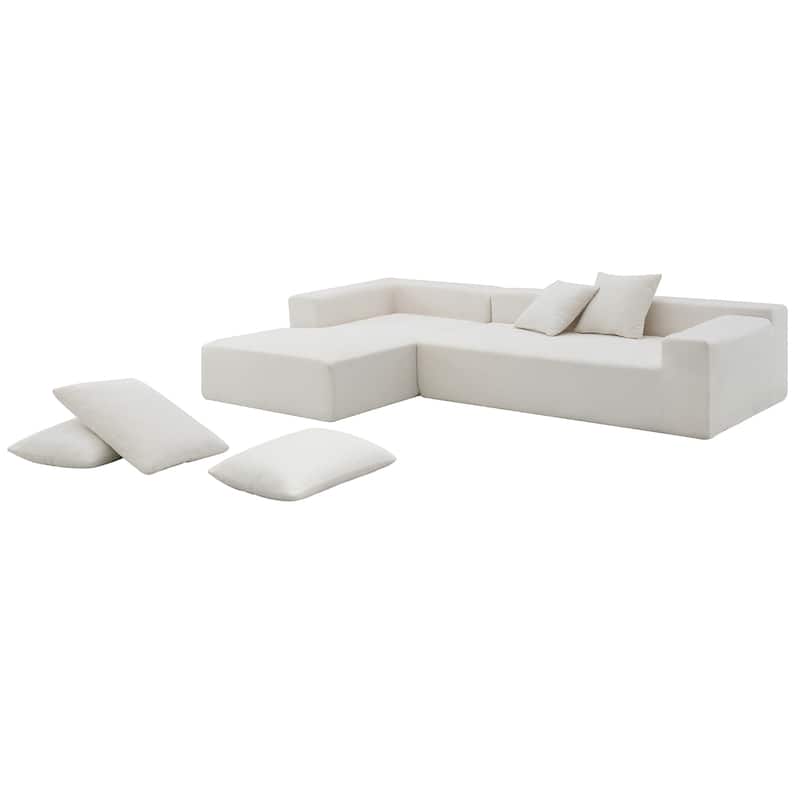 Modular Sectional Living Room Sofa Set, Upholstered Compressed Sofa