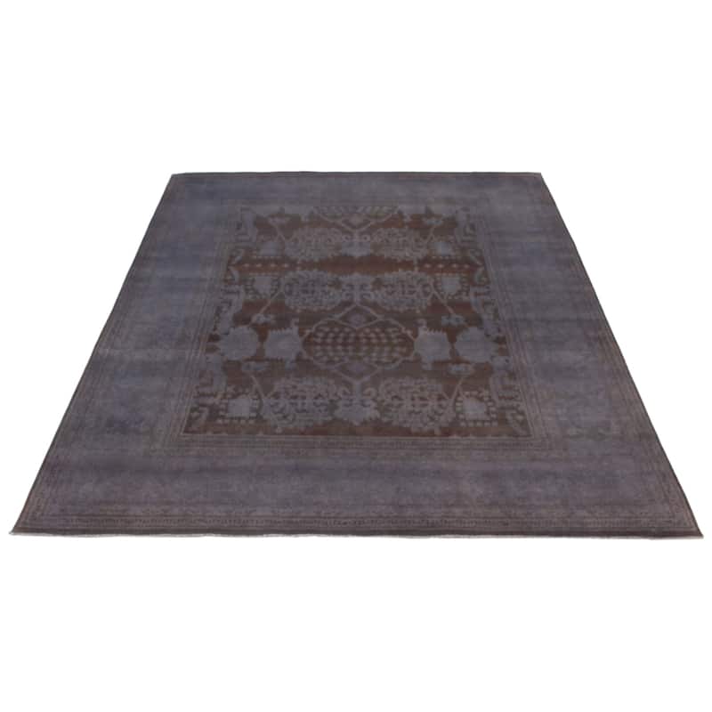 ECARPETGALLERY Hand-knotted Vibrance Grey Wool Rug - 8'0 x 9'7