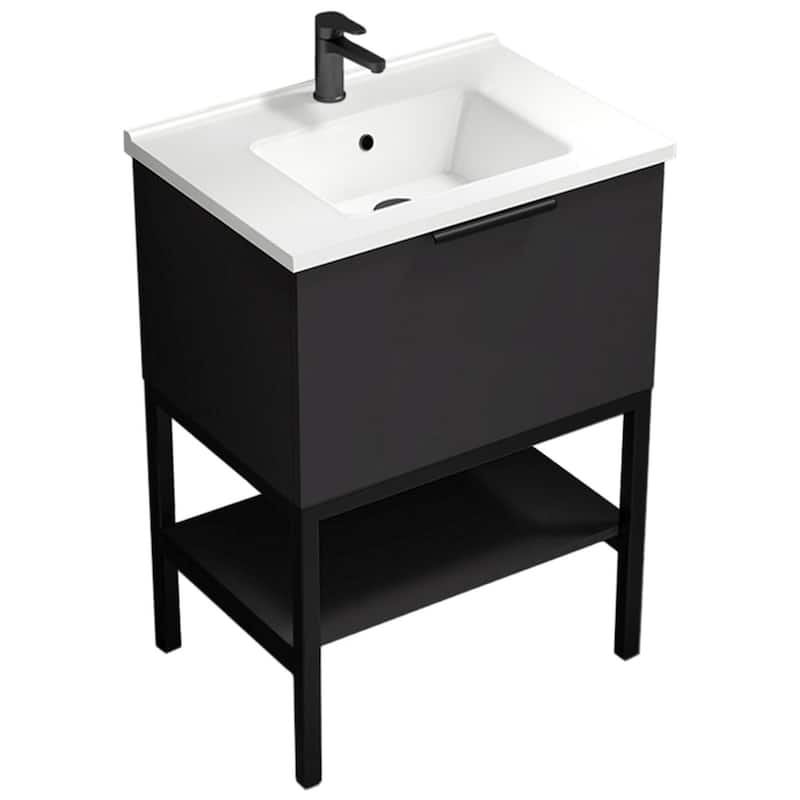 Nameeks Bodrum-2618 Bodrum 26" Free Standing Single Basin Vanity Set