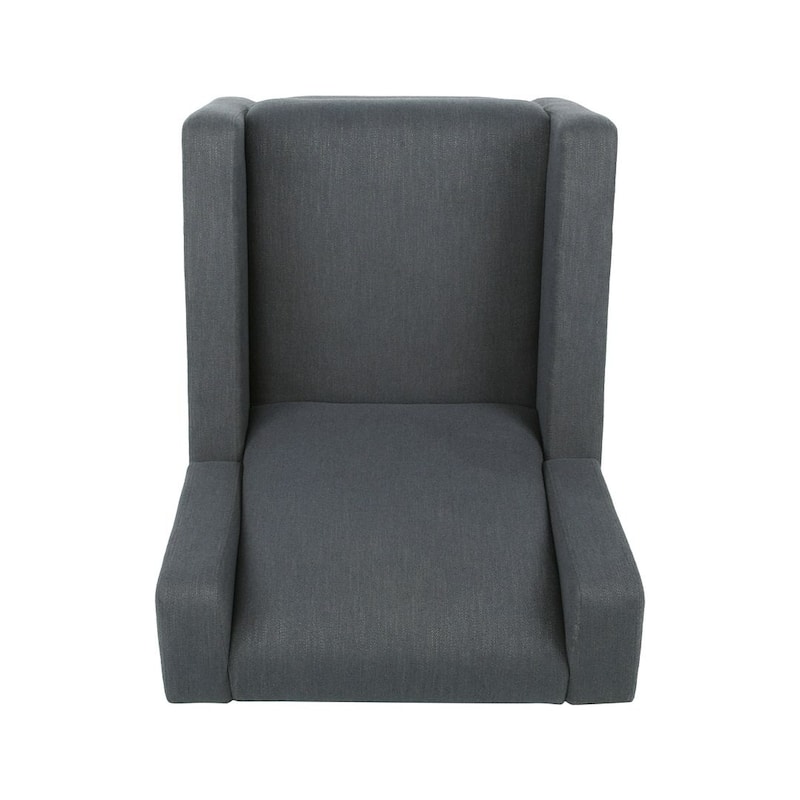 Charcoal Fabric Swivel Glider Recliner with Wingback Design by Christopher Knight Home